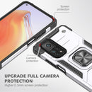 For Xiaomi Mi 10T Pro 5G Magnetic Armor Shockproof TPU + PC Case with Metal Ring Holder(Silver)