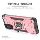 For Xiaomi Poco M3 Magnetic Armor Shockproof TPU + PC Case with Metal Ring Holder(Rose Gold)
