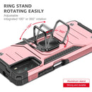 For Xiaomi Poco M3 Magnetic Armor Shockproof TPU + PC Case with Metal Ring Holder(Rose Gold)