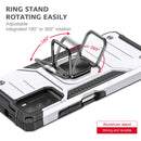For Xiaomi Poco M3 Magnetic Armor Shockproof TPU + PC Case with Metal Ring Holder(Silver)