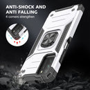 For Xiaomi Poco M3 Magnetic Armor Shockproof TPU + PC Case with Metal Ring Holder(Silver)