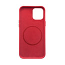 QIALINO Nappa Leather Shockproof Magsafe Case For iPhone 12 mini(Red)