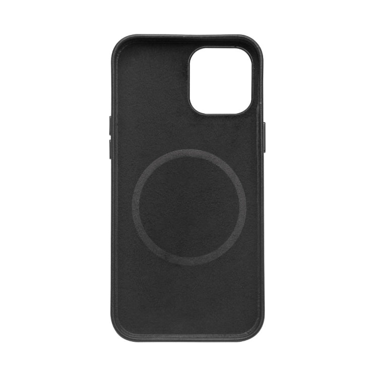 QIALINO Nappa Leather Shockproof Magsafe Case For iPhone 12 mini(Black)