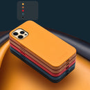 QIALINO Nappa Leather Shockproof Magsafe Case For iPhone 12 mini(Red)