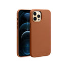 QIALINO Nappa Leather Shockproof Magsafe Case For iPhone 12 / 12 Pro(Brown)