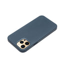 QIALINO Nappa Leather Shockproof Magsafe Case For iPhone 12 / 12 Pro(Blue)