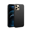 QIALINO Nappa Leather Shockproof Magsafe Case For iPhone 12 / 12 Pro(Black)