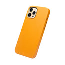QIALINO Nappa Leather Shockproof Magsafe Case For iPhone 12 / 12 Pro(Yellow)