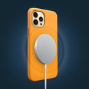 QIALINO Nappa Leather Shockproof Magsafe Case For iPhone 12 / 12 Pro(Blue)