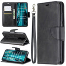 For Xiaomi Redmi Note 8Pro Retro Lambskin Texture Pure Color Horizontal Flip PU Leather Case with Holder & Card Slots & Wallet & Lanyard(Black)