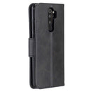For Xiaomi Redmi Note 8Pro Retro Lambskin Texture Pure Color Horizontal Flip PU Leather Case with Holder & Card Slots & Wallet & Lanyard(Black)