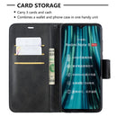 For Xiaomi Redmi Note 8Pro Retro Lambskin Texture Pure Color Horizontal Flip PU Leather Case with Holder & Card Slots & Wallet & Lanyard(Black)