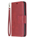 For Xiaomi Redmi Note 8Pro Retro Lambskin Texture Pure Color Horizontal Flip PU Leather Case with Holder & Card Slots & Wallet & Lanyard(Red)