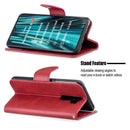 For Xiaomi Redmi Note 8Pro Retro Lambskin Texture Pure Color Horizontal Flip PU Leather Case with Holder & Card Slots & Wallet & Lanyard(Red)