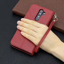 For Xiaomi Redmi Note 8Pro Retro Lambskin Texture Pure Color Horizontal Flip PU Leather Case with Holder & Card Slots & Wallet & Lanyard(Red)