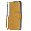 For Xiaomi Redmi Note 8Pro Retro Lambskin Texture Pure Color Horizontal Flip PU Leather Case with Holder & Card Slots & Wallet & Lanyard(Yellow)