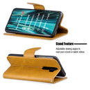For Xiaomi Redmi Note 8Pro Retro Lambskin Texture Pure Color Horizontal Flip PU Leather Case with Holder & Card Slots & Wallet & Lanyard(Yellow)