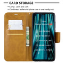 For Xiaomi Redmi Note 8Pro Retro Lambskin Texture Pure Color Horizontal Flip PU Leather Case with Holder & Card Slots & Wallet & Lanyard(Yellow)