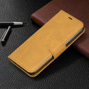 For Xiaomi Redmi Note 8Pro Retro Lambskin Texture Pure Color Horizontal Flip PU Leather Case with Holder & Card Slots & Wallet & Lanyard(Yellow)