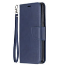 For Xiaomi Redmi Note 8Pro Retro Lambskin Texture Pure Color Horizontal Flip PU Leather Case with Holder & Card Slots & Wallet & Lanyard(Blue)