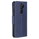 For Xiaomi Redmi Note 8Pro Retro Lambskin Texture Pure Color Horizontal Flip PU Leather Case with Holder & Card Slots & Wallet & Lanyard(Blue)