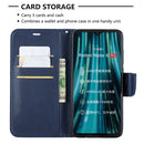 For Xiaomi Redmi Note 8Pro Retro Lambskin Texture Pure Color Horizontal Flip PU Leather Case with Holder & Card Slots & Wallet & Lanyard(Blue)