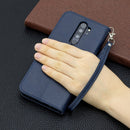 For Xiaomi Redmi Note 8Pro Retro Lambskin Texture Pure Color Horizontal Flip PU Leather Case with Holder & Card Slots & Wallet & Lanyard(Blue)