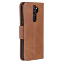 For Xiaomi Redmi Note 8Pro Retro Lambskin Texture Pure Color Horizontal Flip PU Leather Case with Holder & Card Slots & Wallet & Lanyard(Brown)