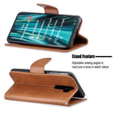 For Xiaomi Redmi Note 8Pro Retro Lambskin Texture Pure Color Horizontal Flip PU Leather Case with Holder & Card Slots & Wallet & Lanyard(Brown)