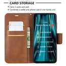 For Xiaomi Redmi Note 8Pro Retro Lambskin Texture Pure Color Horizontal Flip PU Leather Case with Holder & Card Slots & Wallet & Lanyard(Brown)