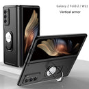 For Samsung Galaxy Z Fold2 5G GKK Foldable Shockproof PC Case with Ring Holder(Silver)