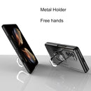 For Samsung Galaxy Z Fold2 5G GKK Foldable Shockproof PC Case with Ring Holder(Silver)