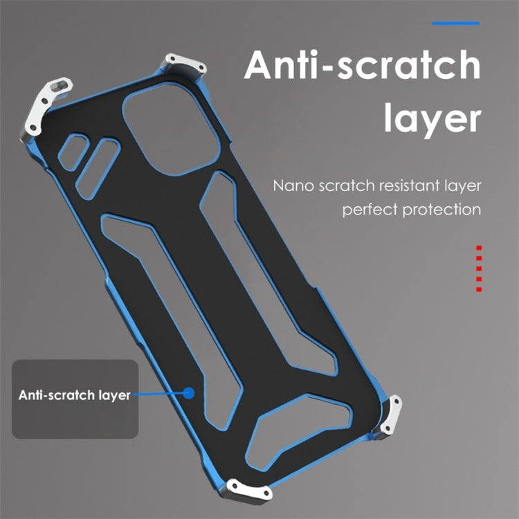 For iPhone 11 Pro Max R-JUST Shockproof Dustproof Armor Metal Protective Case(Black)