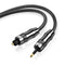 EMK OD6.0mm 3.5mm Digital Sound Toslink to Mini Toslink Digital Optical Audio Cable, Length:1m