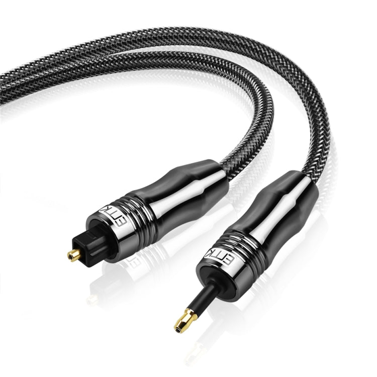 EMK OD6.0mm 3.5mm Digital Sound Toslink to Mini Toslink Digital Optical Audio Cable, Length:3m
