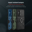 For Samsung Galaxy S21 Ultra 5G NILLKIN Shockproof CamShield Armor Protective Case with Invisible Ring Holder(Black)