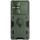 For Samsung Galaxy S21 Ultra 5G NILLKIN Shockproof CamShield Armor Protective Case with Invisible Ring Holder(Green)