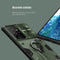 For Samsung Galaxy S21 Ultra 5G NILLKIN Shockproof CamShield Armor Protective Case with Invisible Ring Holder(Green)