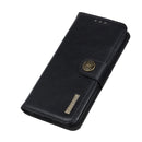 For HTC Desire 21 Pro 5G KHAZNEH Cowhide Texture Horizontal Flip Leather Case with Holder & Card Slots & Wallet(Black)