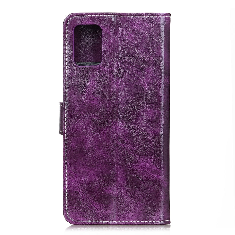 For HTC Desire 21 Pro 5G Retro Crazy Horse Texture Horizontal Flip Leather Case with Holder & Card Slots & Photo Frame & Wallet(Purple)