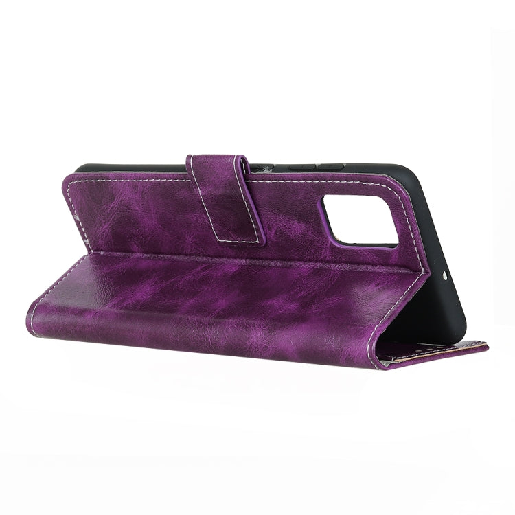 For HTC Desire 21 Pro 5G Retro Crazy Horse Texture Horizontal Flip Leather Case with Holder & Card Slots & Photo Frame & Wallet(Purple)