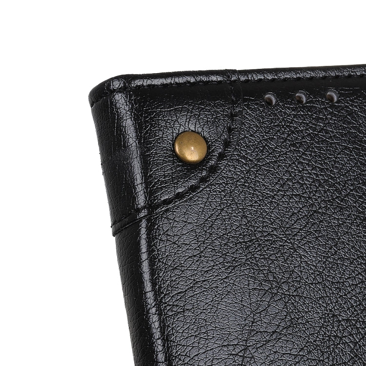For HTC Desire 21 Pro 5G Copper Buckle Nappa Texture Horizontal Flip Leather Case with Holder & Card Slots & Wallet(Black)