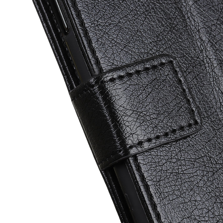 For HTC Desire 21 Pro 5G Copper Buckle Nappa Texture Horizontal Flip Leather Case with Holder & Card Slots & Wallet(Black)