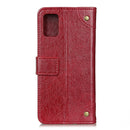 For HTC Desire 21 Pro 5G Copper Buckle Nappa Texture Horizontal Flip Leather Case with Holder & Card Slots & Wallet(Wine Red)