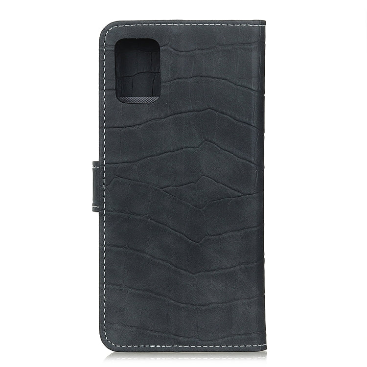 For HTC Desire 21 Pro 5G Crocodile Texture Horizontal Flip Leather Case with Holder & Card Slots & Wallet(Black)