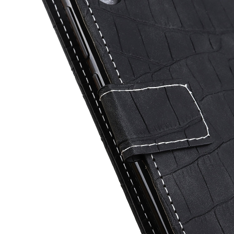 For HTC Desire 21 Pro 5G Crocodile Texture Horizontal Flip Leather Case with Holder & Card Slots & Wallet(Black)