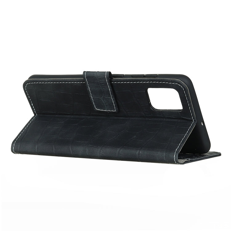 For HTC Desire 21 Pro 5G Crocodile Texture Horizontal Flip Leather Case with Holder & Card Slots & Wallet(Black)