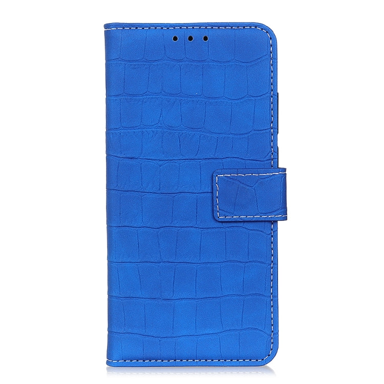 For HTC Desire 21 Pro 5G Crocodile Texture Horizontal Flip Leather Case with Holder & Card Slots & Wallet(Blue)