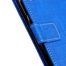 For HTC Desire 21 Pro 5G Crocodile Texture Horizontal Flip Leather Case with Holder & Card Slots & Wallet(Blue)
