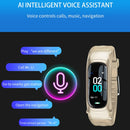 B9 0.96 inch TFT Color Screen AI Voice Smart Bracelet, Support Reject Call / Sleep Monitoring / Heart Rate Monitoring(Gold)